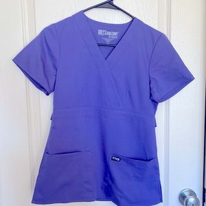 XS Lavender scrub top